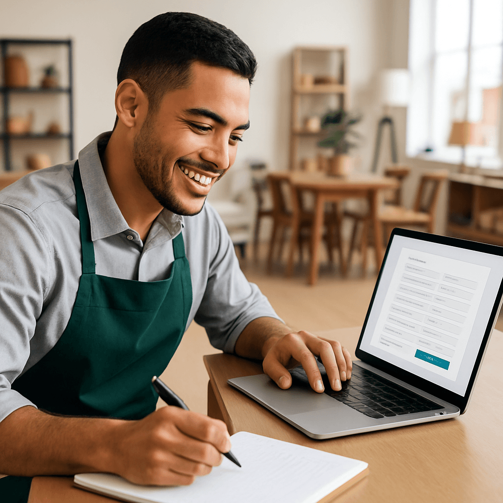 Proveedor CrediBox entregando productos